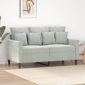 2 seater light gray velvet sofa 120 cm by , Sofas - Ref: Foro24-359293, Price: 230,23 €, Discount: %