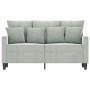 2-Sitzer-Sofa aus hellgrauem Samt, 120 cm von , Sofas - Ref: Foro24-359293, Preis: 230,99 €, Rabatt: %