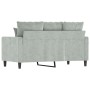 2-Sitzer-Sofa aus hellgrauem Samt, 120 cm von , Sofas - Ref: Foro24-359293, Preis: 230,99 €, Rabatt: %