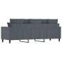 Sofá de 3 plazas terciopelo gris oscuro 180 cm de , Sofás - Ref: Foro24-359314, Precio: 263,72 €, Descuento: %