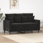 2-seater black velvet sofa 120 cm by , Sofas - Ref: Foro24-359298, Price: 226,73 €, Discount: %