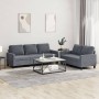 Zweiteilige Sofagarnitur aus dunkelgrauem Samt mit Kissen von , Sofas - Ref: Foro24-3201517, Preis: 545,93 €, Rabatt: %