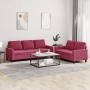 Sofa set with cushions 2 pieces red velvet by , Sofas - Ref: Foro24-3201520, Price: 476,32 €, Discount: %