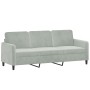 Sofá de 3 plazas terciopelo gris claro 180 cm de , Sofás - Ref: Foro24-359452, Precio: 249,93 €, Descuento: %