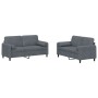 Dark gray velvet 2-piece sofa set with cushions by , Sofas - Ref: Foro24-3201995, Price: 472,46 €, Discount: %