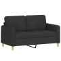 Sofagarnitur mit Kissen 3-teilig aus schwarzem Stoff von , Sofas - Ref: Foro24-3202114, Preis: 531,59 €, Rabatt: %