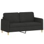 Sofagarnitur mit Kissen 3-teilig aus schwarzem Stoff von , Sofas - Ref: Foro24-3202114, Preis: 531,59 €, Rabatt: %