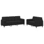 2-piece black velvet sofa set with cushions by , Sofas - Ref: Foro24-3202039, Price: 572,29 €, Discount: %