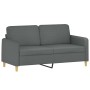 Sofagarnitur mit Kissen 2-teilig aus dunkelgrauem Stoff von , Sofas - Ref: Foro24-3202087, Preis: 447,11 €, Rabatt: %