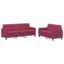 Red velvet 2-piece sofa set by , Sofas - Ref: Foro24-3202018, Price: 525,99 €, Discount: %