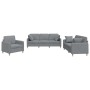 Sofa set with cushions 3 pieces light gray fabric by , Sofas - Ref: Foro24-3202070, Price: 707,72 €, Discount: %