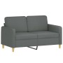 Sofagarnitur mit Kissen 2-teilig aus dunkelgrauem Stoff von , Sofas - Ref: Foro24-3202135, Preis: 519,27 €, Rabatt: %