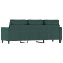 Sofá de 3 plazas terciopelo verde oscuro 180 cm de , Sofás - Ref: Foro24-359211, Precio: 295,62 €, Descuento: %