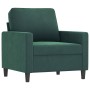 Sillón de terciopelo verde oscuro 60 cm de , Sofás - Ref: Foro24-359181, Precio: 168,43 €, Descuento: %