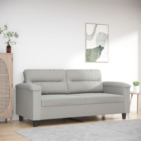 2-Sitzer-Sofa aus hellgrauem Mikrofaserstoff, 140 cm von , Sofas - Ref: Foro24-359562, Preis: 254,99 €, Rabatt: %