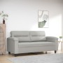 2-Sitzer-Sofa aus hellgrauem Mikrofaserstoff, 140 cm von , Sofas - Ref: Foro24-359562, Preis: 254,32 €, Rabatt: %