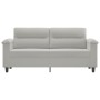 2-seater sofa in light gray microfiber fabric 140 cm by , Sofas - Ref: Foro24-359562, Price: 254,32 €, Discount: %