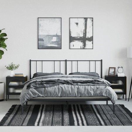 Mesitas de noche 2 unidades vidrio y acero negro 50x35x60 cm de , Mesitas de noche - Ref: Foro24-3211825, Precio: 211,99 €, D...