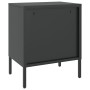 Nightstands 2 units glass and black steel 50x35x60 cm by , Nightstands - Ref: Foro24-3211825, Price: 191,94 €, Discount: %