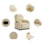 Sillón reclinable de tela crema de , Sillones - Ref: Foro24-373471, Precio: 233,30 €, Descuento: %