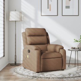 Brown Fabric Massage Recliner by , Armchairs - Ref: Foro24-373478, Price: 246,37 €, Discount: %