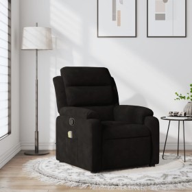 Sillón de masaje reclinable de terciopelo negro de , Sillones - Ref: Foro24-373517, Precio: 254,61 €, Descuento: %