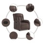 Sillón reclinable de cuero sintético marrón de , Sillones - Ref: Foro24-373562, Precio: 239,99 €, Descuento: %