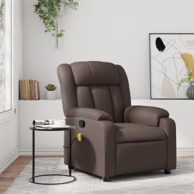 Brown synthetic leather reclining massage chair by , Armchairs - Ref: Foro24-373569, Price: 249,99 €, Discount: %