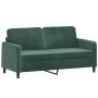 Sofá de 2 plazas de terciopelo verde oscuro 140 cm de , Sofás - Ref: Foro24-359444, Precio: 242,68 €, Descuento: %