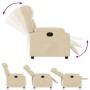 Sillón reclinable de tela crema de , Sillones - Ref: Foro24-373583, Precio: 217,95 €, Descuento: %