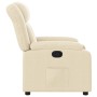 Sillón reclinable de tela crema de , Sillones - Ref: Foro24-373583, Precio: 217,95 €, Descuento: %