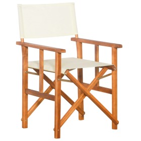 Silla de director madera maciza de acacia de vidaXL, Sillas de jardín - Ref: Foro24-45596, Precio: 79,99 €, Descuento: %