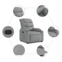 Sillón reclinable de tela gris claro de , Sillones - Ref: Foro24-374147, Precio: 259,99 €, Descuento: %