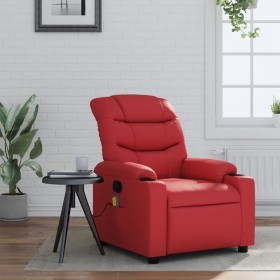 Red synthetic leather reclining massage chair by , Armchairs - Ref: Foro24-374145, Price: 243,99 €, Discount: %