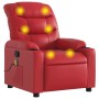 Red synthetic leather reclining massage chair by , Armchairs - Ref: Foro24-374145, Price: 263,66 €, Discount: %