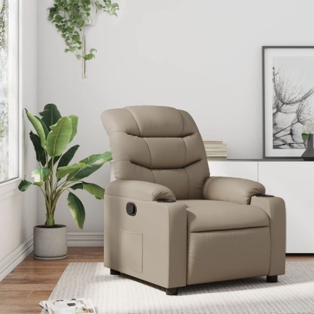 Sillón reclinable de cuero sintético color capuchino de , Sillones - Ref: Foro24-374139, Precio: 220,51 €, Descuento: %