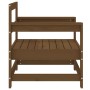 Garden armchairs 2 units solid honey brown pine wood by , Modular outdoor sofas - Ref: Foro24-825495, Price: 148,99 €, Discou...