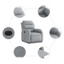 Electric recliner light gray fabric by , Armchairs - Ref: Foro24-3204956, Price: 267,93 €, Discount: %