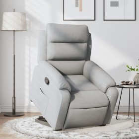 Sillón reclinable elevable de tela gris claro de , Sillones - Ref: Foro24-3204980, Precio: 286,25 €, Descuento: %