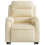 Sillón reclinable elevable de tela color crema de , Sillones - Ref: Foro24-3204989, Precio: 287,65 €, Descuento: %