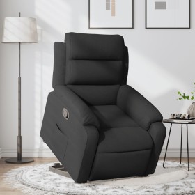 Sillón reclinable elevable tela negro de , Sillones - Ref: Foro24-3204982, Precio: 295,99 €, Descuento: %