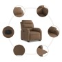 Brown Fabric Electric Liftable Recliner Chair by , Armchairs - Ref: Foro24-3205008, Price: 425,99 €, Discount: %