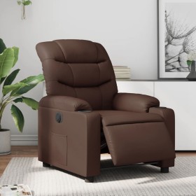 Brown Faux Leather Power Recliner by , Armchairs - Ref: Foro24-3206587, Price: 272,99 €, Discount: %