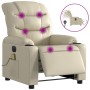 Cream synthetic leather electric reclining massage chair by , Armchairs - Ref: Foro24-3206593, Price: 302,50 €, Discount: %