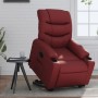 Sillón reclinable elevable cuero artificial rojo tinto de , Sillones - Ref: Foro24-3206603, Precio: 363,17 €, Descuento: %