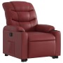 Sillón reclinable elevable cuero artificial rojo tinto de , Sillones - Ref: Foro24-3206603, Precio: 363,17 €, Descuento: %