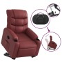 Sillón reclinable elevable cuero artificial rojo tinto de , Sillones - Ref: Foro24-3206603, Precio: 363,17 €, Descuento: %