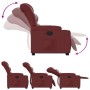 Sillón reclinable elevable cuero artificial rojo tinto de , Sillones - Ref: Foro24-3206603, Precio: 363,17 €, Descuento: %