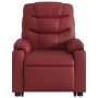 Sillón reclinable elevable cuero artificial rojo tinto de , Sillones - Ref: Foro24-3206603, Precio: 363,17 €, Descuento: %