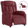 Sillón reclinable eléctrico de cuero sintético rojo tinto de , Sillones - Ref: Foro24-3205254, Precio: 257,37 €, Descuento: %